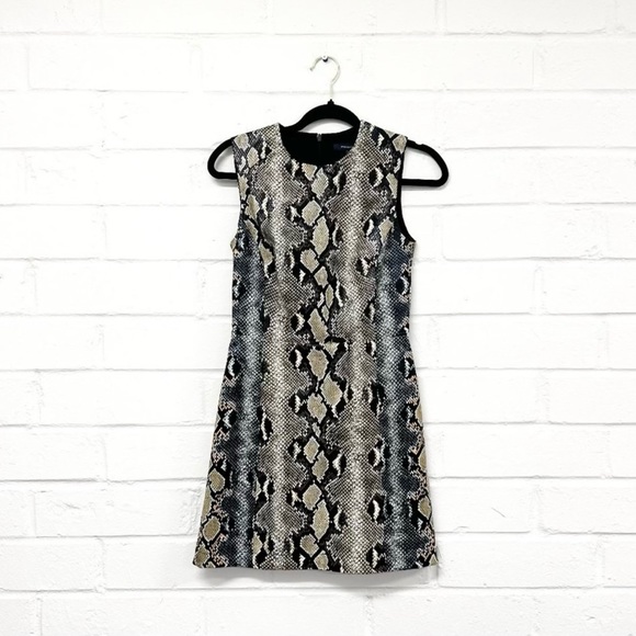 French Connection Faux Leather Snakeskin Dress - Picture 2 of 7